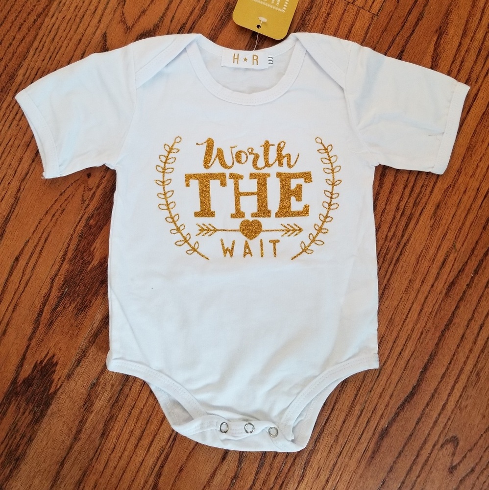 Baby onesie - worth the wait!